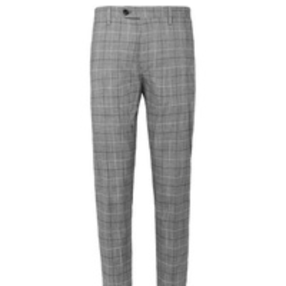 Mr. P Slim-Fit Checked Cotton-Blend Cropped Trousers